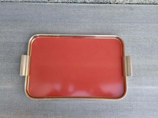 Vassoio Formica Rosso Vintage Bandeja tray