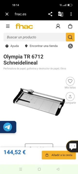 Cortadora de papel Olympia TR 6712