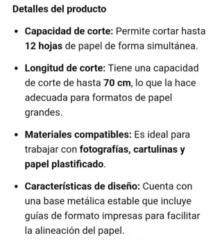 Cortadora de papel Olympia TR 6712