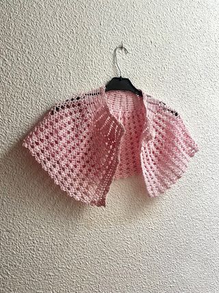 Toquilla ganchillo rosa