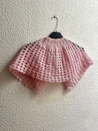 Toquilla ganchillo rosa