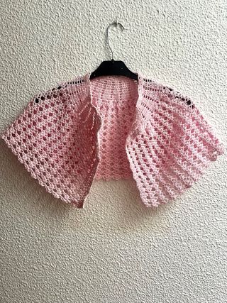 Toquilla ganchillo rosa
