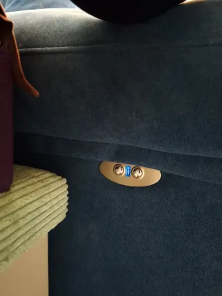 Sofá Relax azul con Chaise Longue