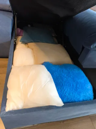 Sofá Relax azul con Chaise Longue