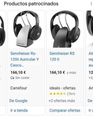 Cascos Inalámbricos TV Sennheiser Negros