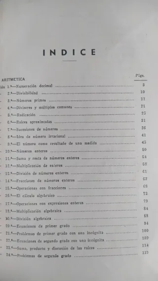 Libro matemáticas bachillerato 1938