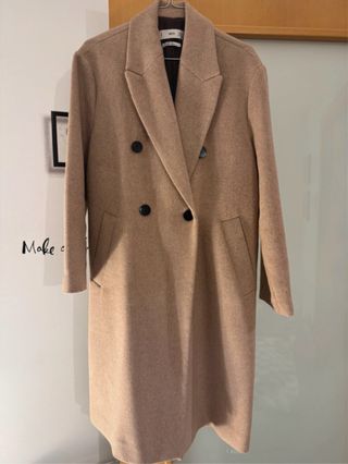 Abrigo lana Mango Talla S color camel