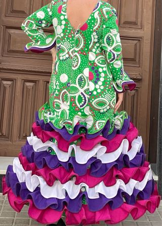 Traje de Flamenca Talla 50-54 Elástico