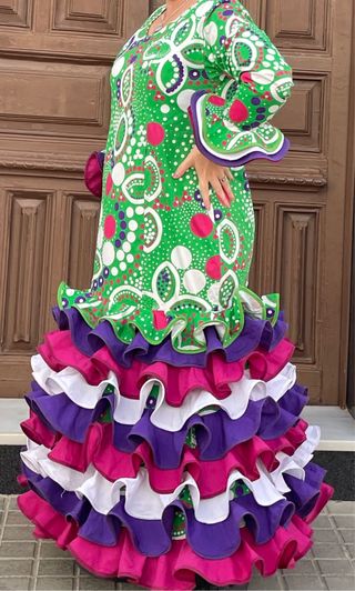Traje de Flamenca Talla 50-54 Elástico