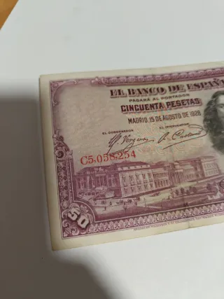 Billete 50 Pesetas 1928 El Banco de España