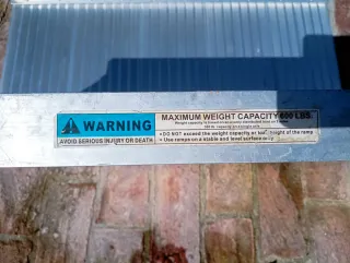 Rampa de acceso aluminio plegable