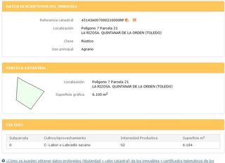 Tierra de reguerio con agua