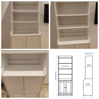 Estantería blanca de madera