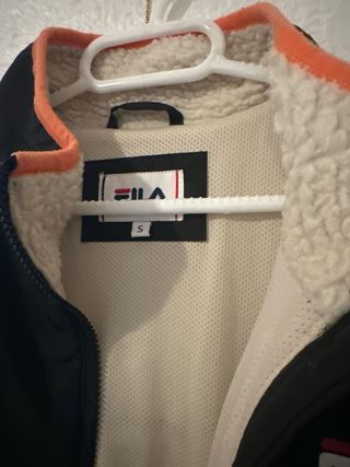 Chaqueta Fila Lana Beige y Negra