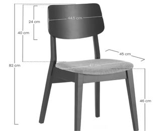 Juego de 2 sillas de comedor color roble