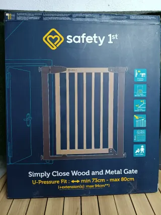 Barrera Seguridad Madera y Metal Safety 1st