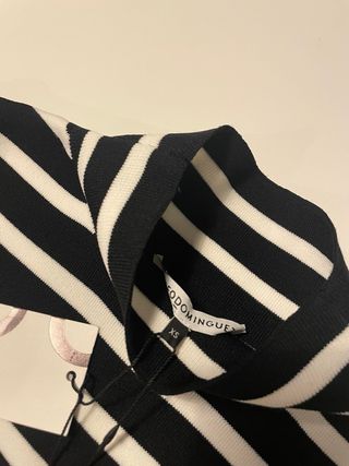 Jersey mujer XS rayas blanco/negro AdolfoDomínguez