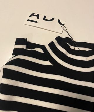 Jersey mujer XS rayas blanco/negro AdolfoDomínguez