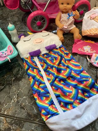 Carrito y bañera de juguete bebé Nenuco