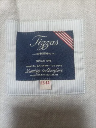 Traje de comunión niño beige/blanco