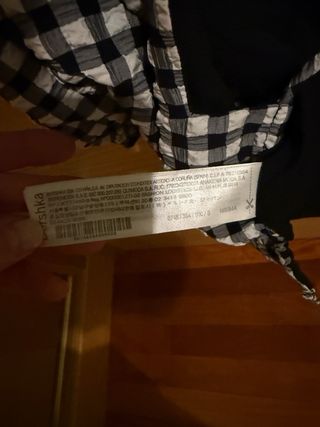 Camiseta cuadros blanco y negro