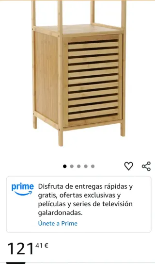 Estantería Bambú 40x40x90 3 Estantes Puerta