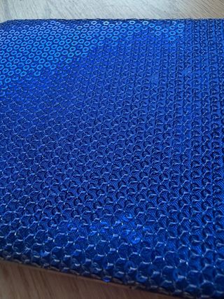 Cartera de mano fiesta lentejuelas azul