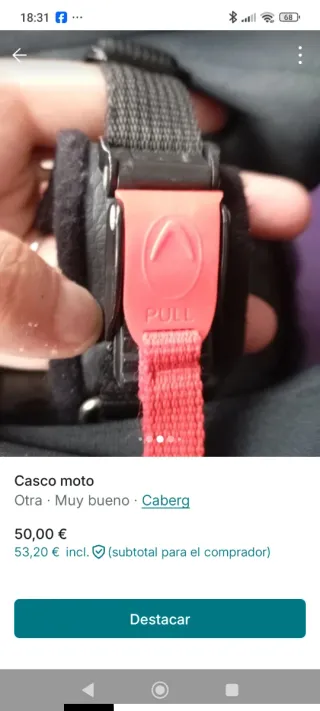 Casco integral moto Caberg talla XS