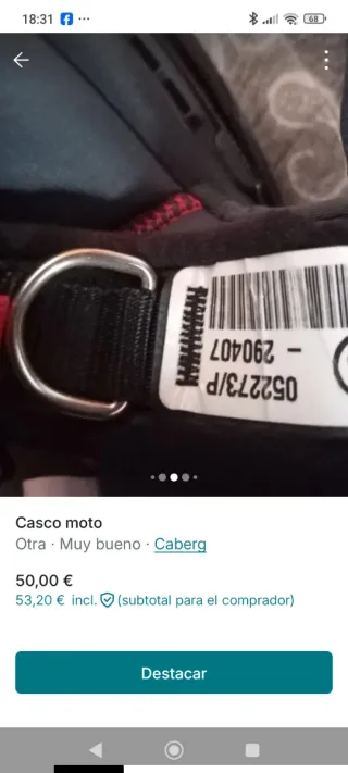 Casco integral moto Caberg talla XS