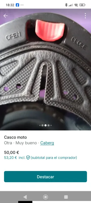 Casco integral moto Caberg talla XS