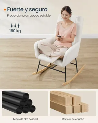 Silla Mecedora Reclinable SONGMICS LYY500W01