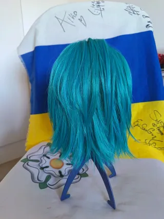 Peluca Azul Turquesa con purpurina