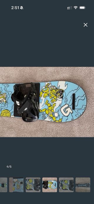 Tabla Snowboard Burton 120cm Niños + Fijaciones