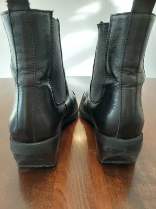 Botines piel negros mujer