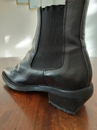 Botines piel negros mujer