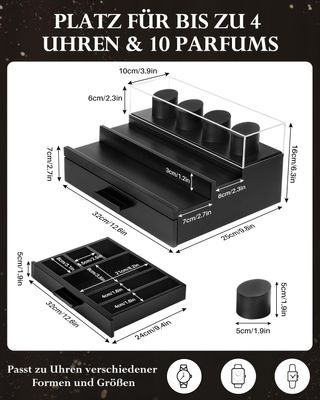 Expositor Lujo 4 Niveles Perfumes/Relojes