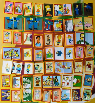 Lote Cromos Los Simpson Panini Años 90