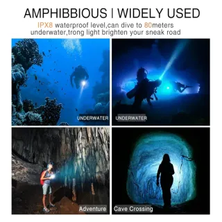 Linterna de Buceo GENWISS Negra