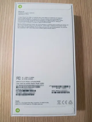 iPhone 14 256GB Viola Nuovo + Caricabatteria