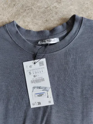 Vestido midi Zara gris