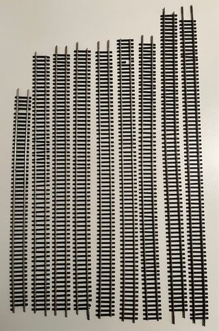 Lote 9 tramos vía flexible Roco H0.