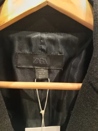Abrigo negro mujer Zara NUEVO
