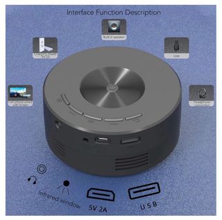 Mini Proyector LED Negro