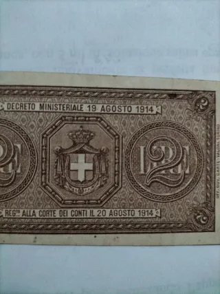 Cartamoneta Buono di Cassa da Due Lire 1921