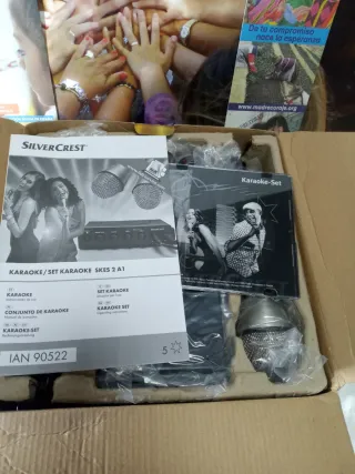 SilverCrest Karaoke Set con 2 Micrófonos