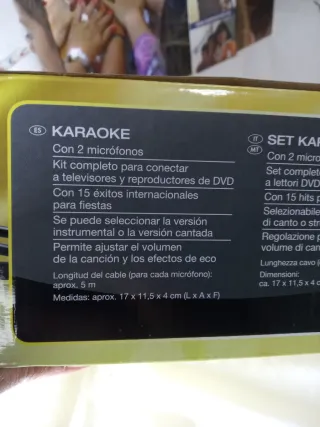 SilverCrest Karaoke Set con 2 Micrófonos