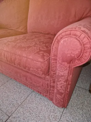 Sofá 2 y 3 plazas rosa