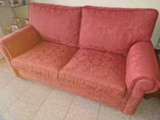 Sofá 2 y 3 plazas rosa