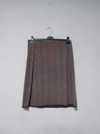 Falda Max Studio Beige y Marrón