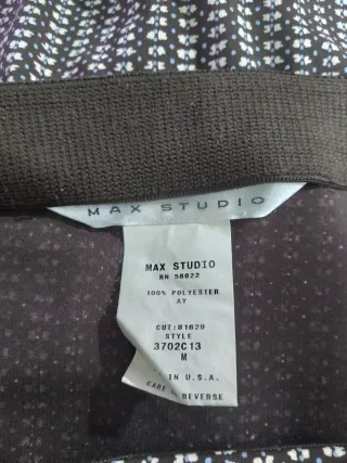 Falda Max Studio Beige y Marrón